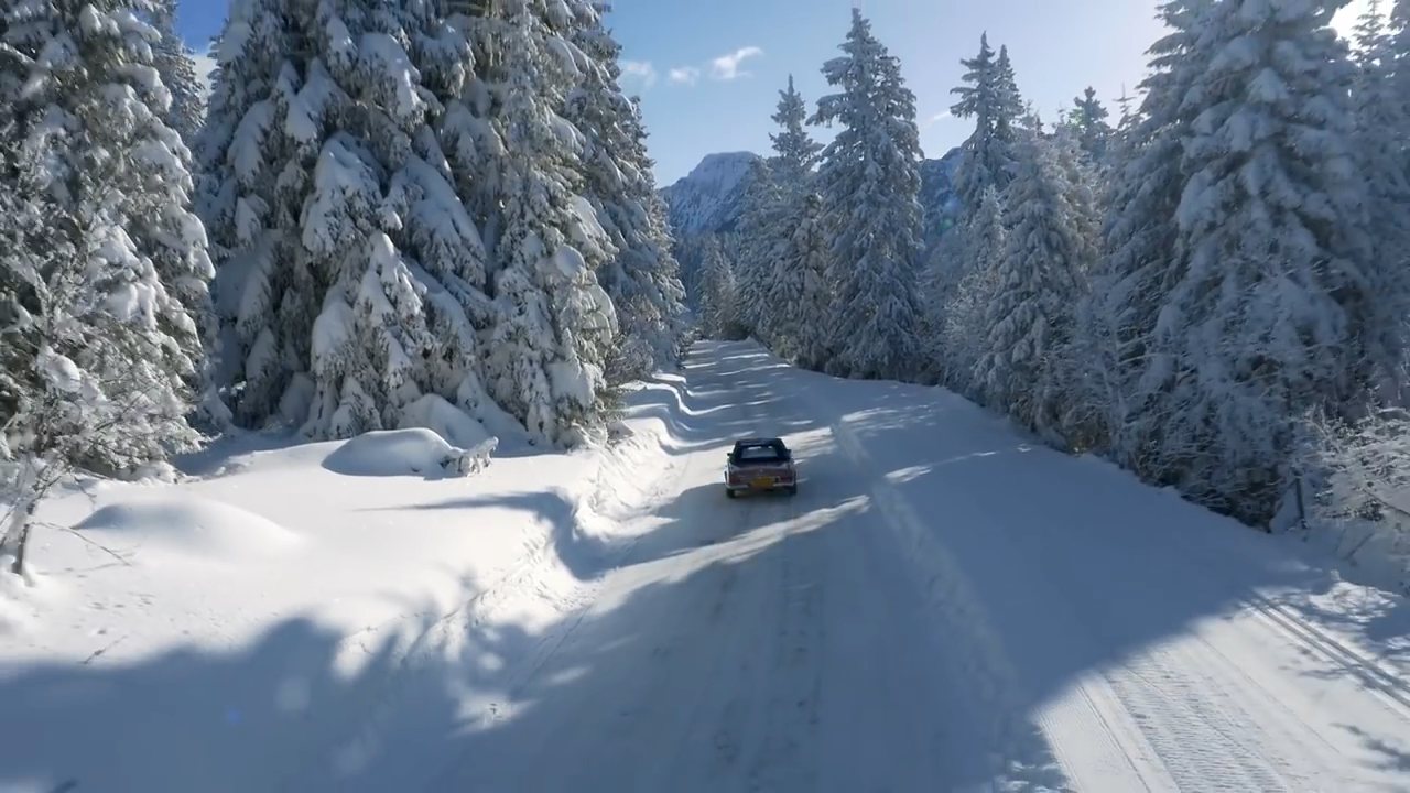 华为广告片雪景画面